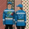 Detroit Lions Funny Grinch Stole Blue Adults Christmas Ugly Sweater