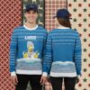 Detroit Lions Grinch Love Blue Ladies Christmas Ugly Sweater