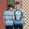 Mandala Denver Broncos Black Light Up Xmas Ugly Sweater