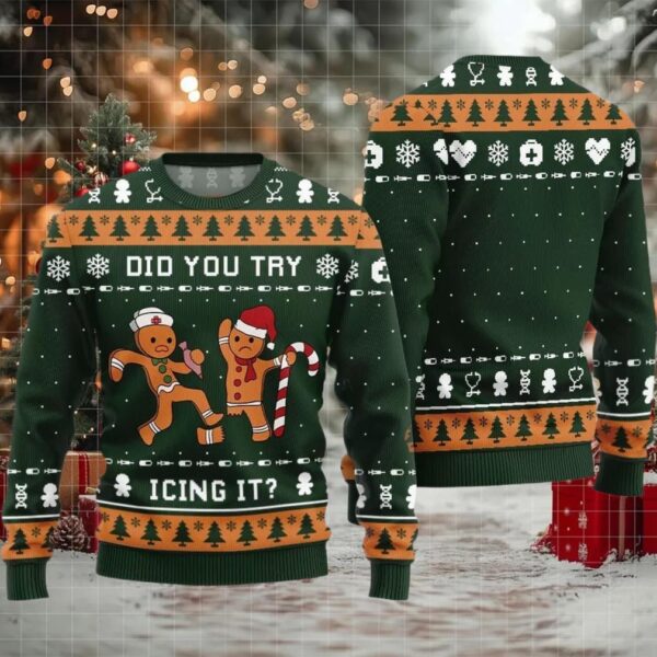 Did You Try Icing It Ugly Sweater 2025 Christmas