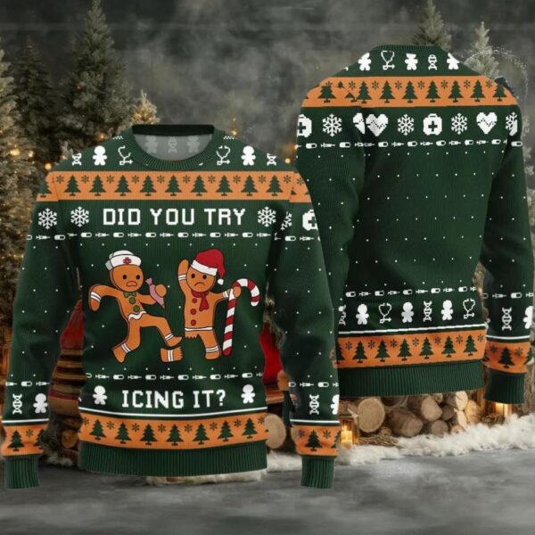 Did You Try Icing It Ugly Sweater 2025 Christmas