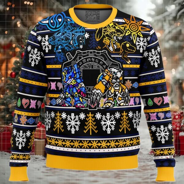 Digimon Ugly Christmas Sweater
