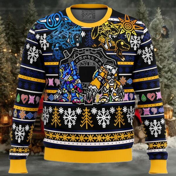 Digimon Ugly Christmas Sweater