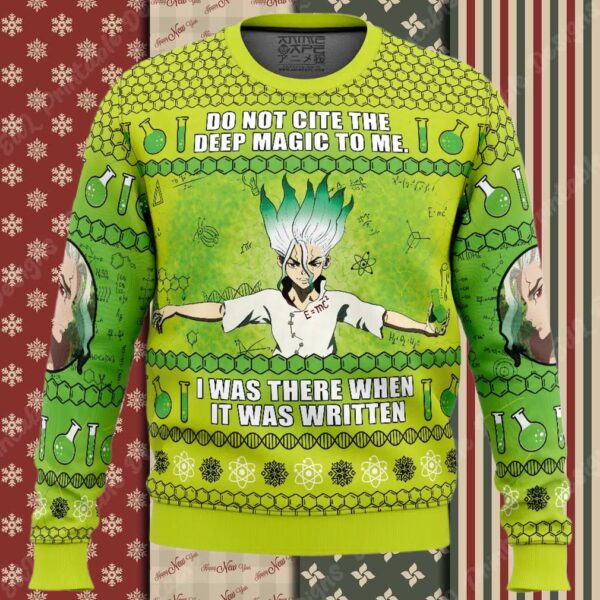 Do Not Cite The Deep Magic To Me Dr. Stone Ugly Christmas Sweater