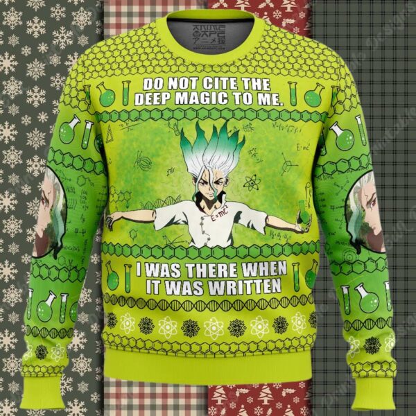 Do Not Cite The Deep Magic To Me Dr. Stone Ugly Christmas Sweater