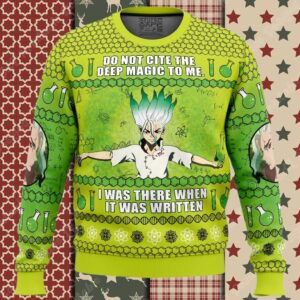 Do Not Cite The Deep Magic To Me Dr. Stone Ugly Christmas Sweater