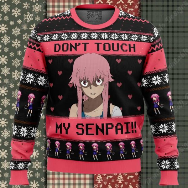 Don’t Touch My Senpai!! The Future Diary Ugly Christmas Sweater