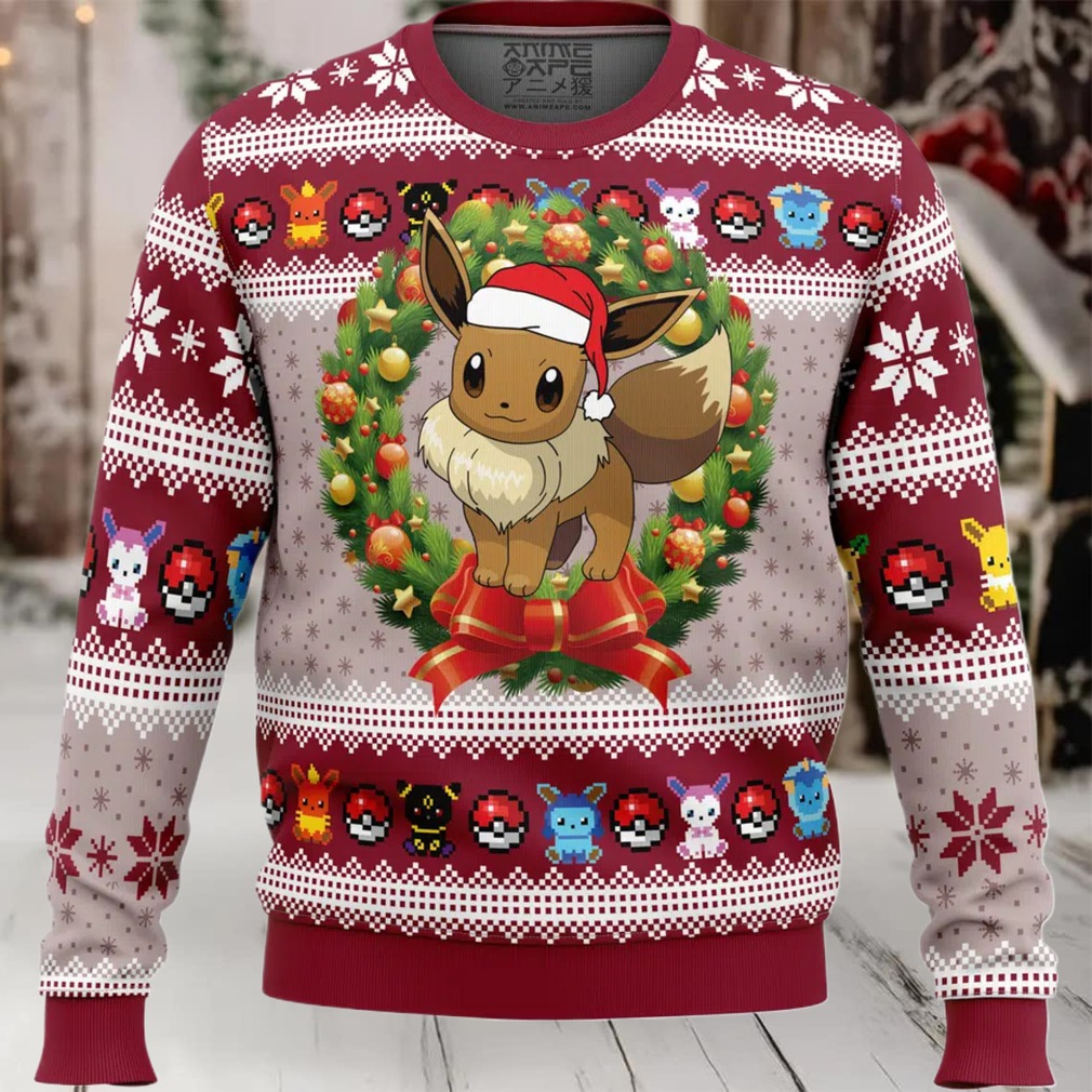 Eevee Christmas Pokemon Ugly Christmas Sweater Eevee Christmas Pokemon Ugly Christmas Sweater