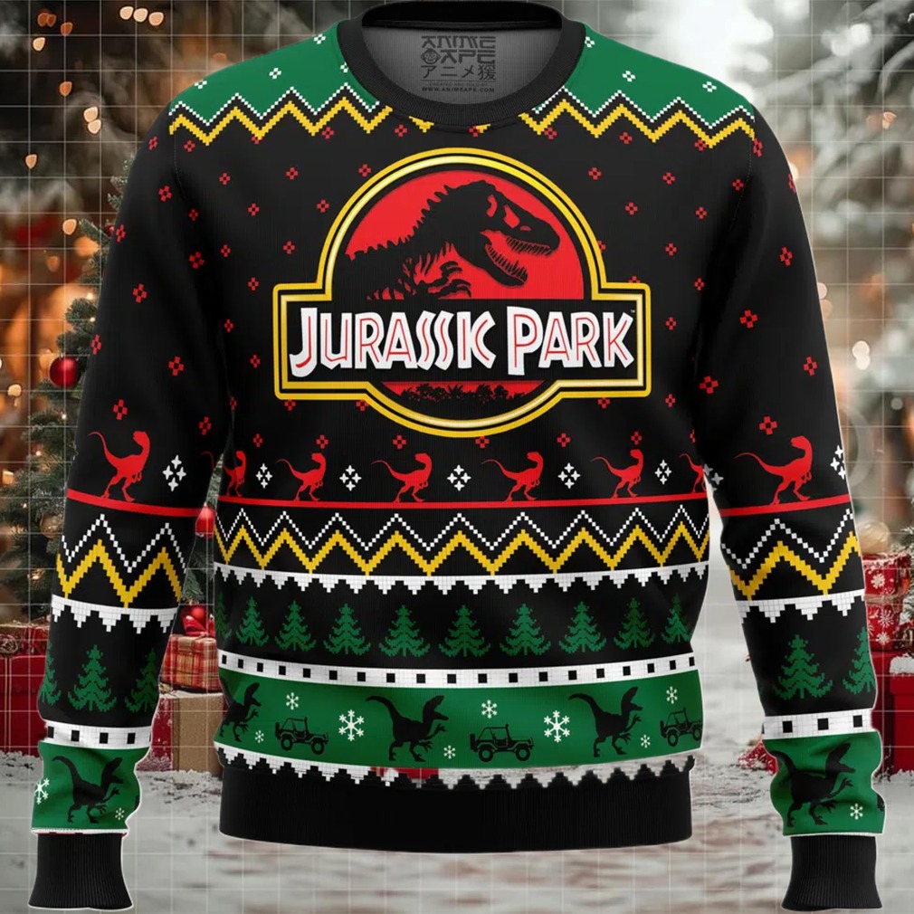 Ethics of Cloning Jurassic Park Ugly Christmas Sweater Image 2