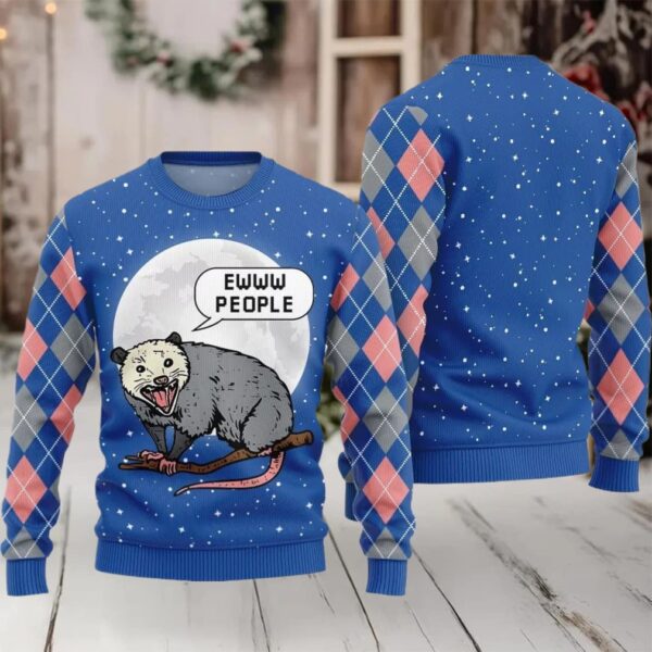 Ew People Possum Ugly Sweater Christmas