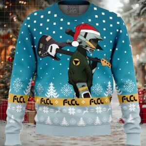 FLCL Canti Saw Christmas Tree Ugly Christmas Sweater