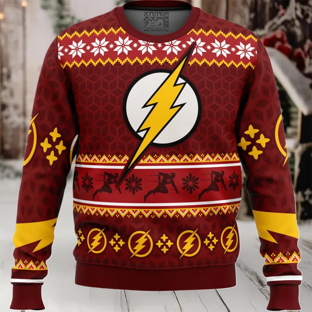 Fast Christmas The Flash DC Comics Ugly Christmas Sweater Fast Christmas The Flash DC Comics Ugly Christmas Sweater