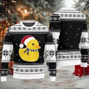 Festive Rubber Ducky Ugly Sweater 2025 Christmas