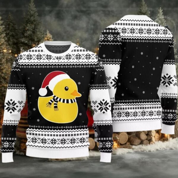Festive Rubber Ducky Ugly Sweater 2025 Christmas