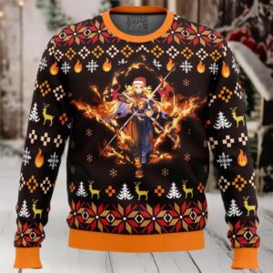 Fire Rengoku Demon Slayer Christmas Sweater