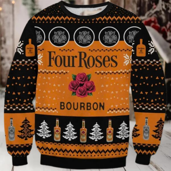 Four Roses Bourbon Christmas Ugly Sweater