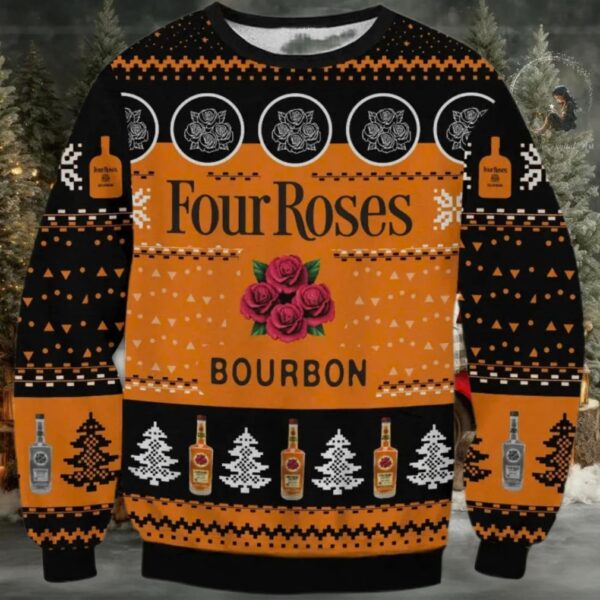 Four Roses Bourbon Christmas Ugly Sweater