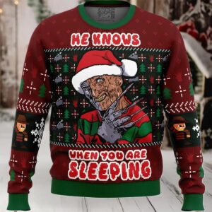 Fred Claws Christmas Freddy Krueger Ugly Christmas Sweater