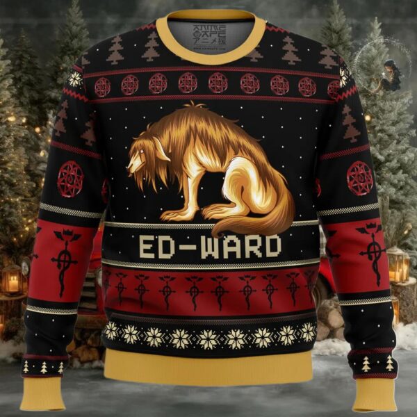 Fullmetal Alchemist Chimera Nina Tucker Ed ward Ugly Christmas Sweater