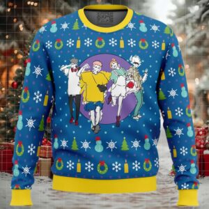Fun Walk Jujutsu Kaisen Ugly Christmas Sweater