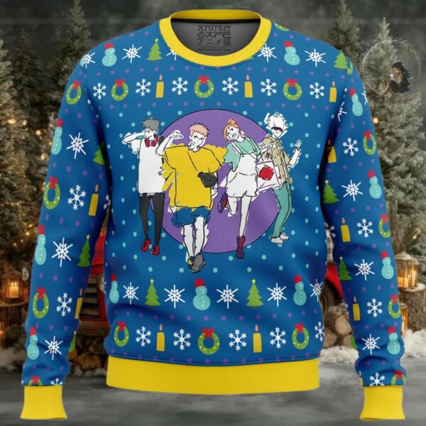 Fun Walk Jujutsu Kaisen Ugly Christmas Sweater
