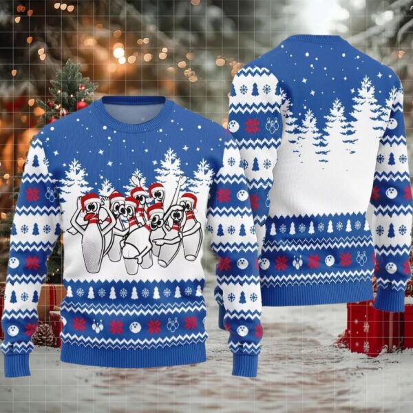Funny Dancing Bowling Pins Ugly Sweater 2025 Christmas