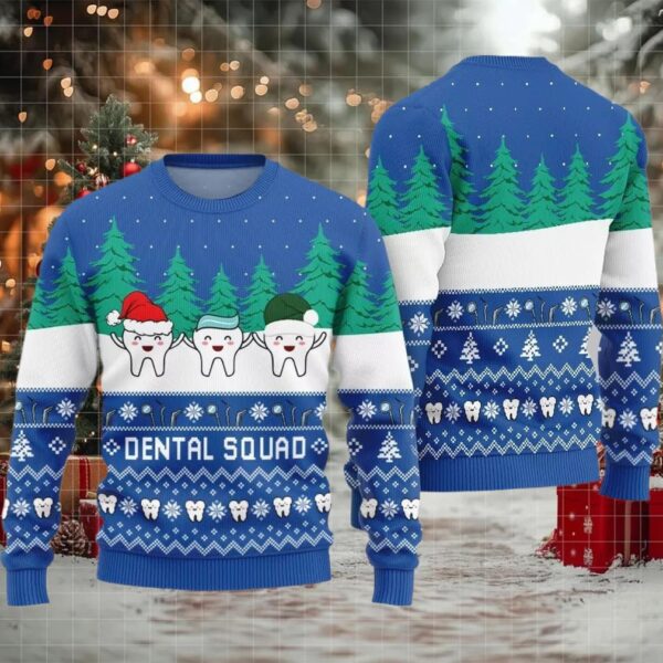 Funny Dental Squad Ugly Sweater 2025 Christmas