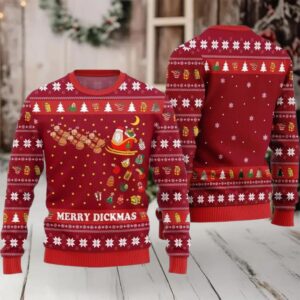Funny Merry Dickmas Ugly Sweater Christmas 2025
