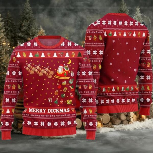 Funny Merry Dickmas Ugly Sweater Christmas 2025