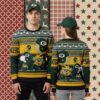 Green Bay Packers Reindeer Pattern Xmas Party Ugly Sweater