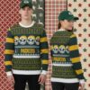 Detroit Lions Reindeer Pattern Blue Mens Christmas Ugly Sweater