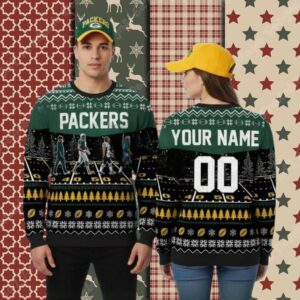 Green Bay Packers Personalized Best Players Cute Christmas Ugly Sweater
