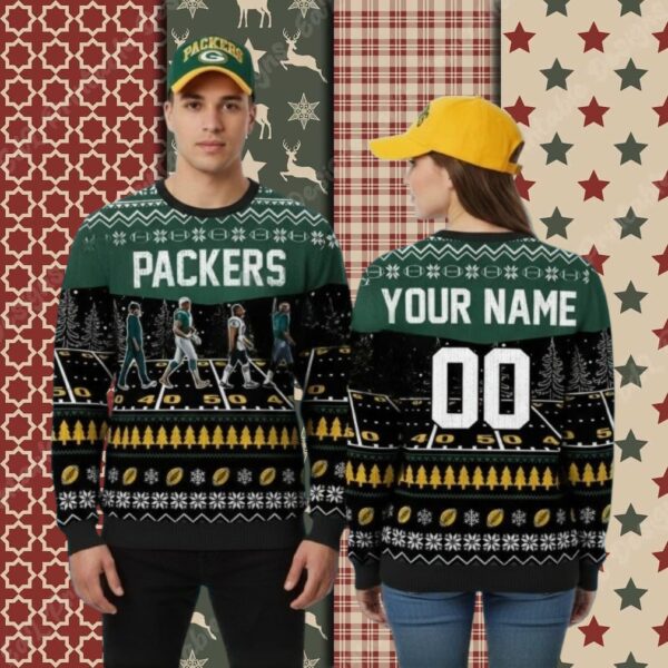 Green Bay Packers Personalized Best Players Cute Christmas Ugly Sweater