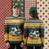 Green Bay Packers Jack Skellington Grinch Mens Christmas Ugly Sweater
