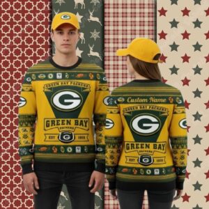 Green Bay Packers Personalized Gift Mens Christmas Ugly Sweater