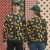 Green Bay Packers Grinch Coffee Yellow Womens Christmas Ugly Sweater