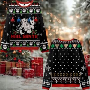 Hail Santa Claus Ugly Sweater 2025 Christmas