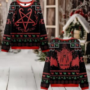 Hail Santa Occult Ugly Sweater 2025 Christmas