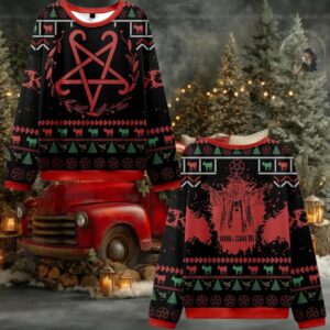 Hail Santa Occult Ugly Sweater 2025 Christmas