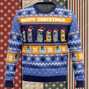 Happy Christmas Bluey Ugly Christmas Sweater