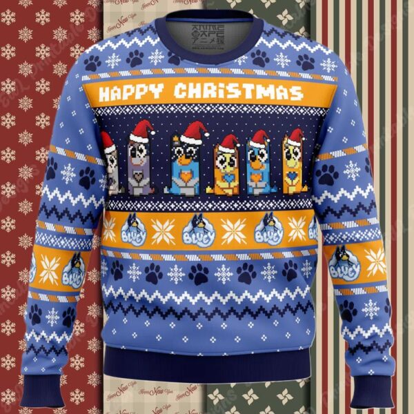 Happy Christmas Bluey Ugly Christmas Sweater