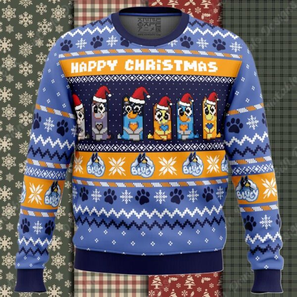 Happy Christmas Bluey Ugly Christmas Sweater