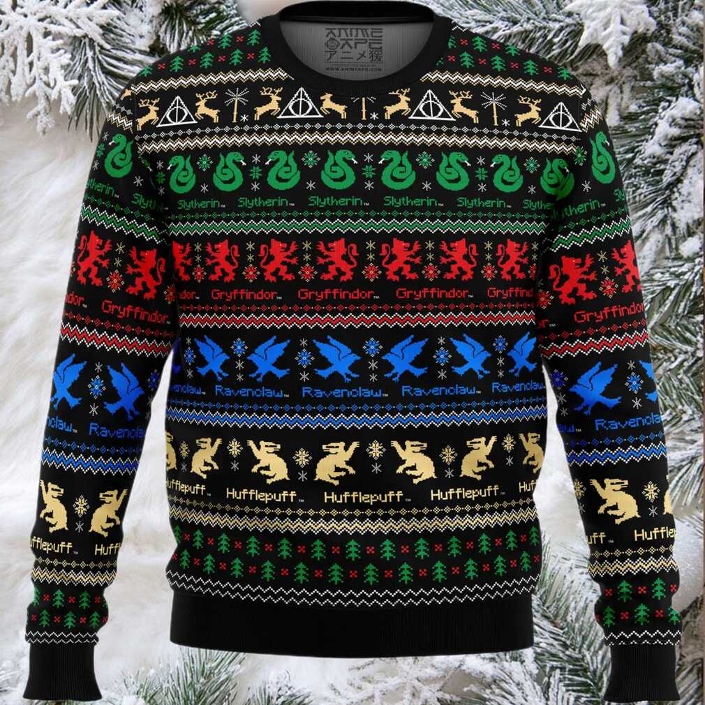 Harry Potter Hogwarts Houses Ugly Christmas Sweater
