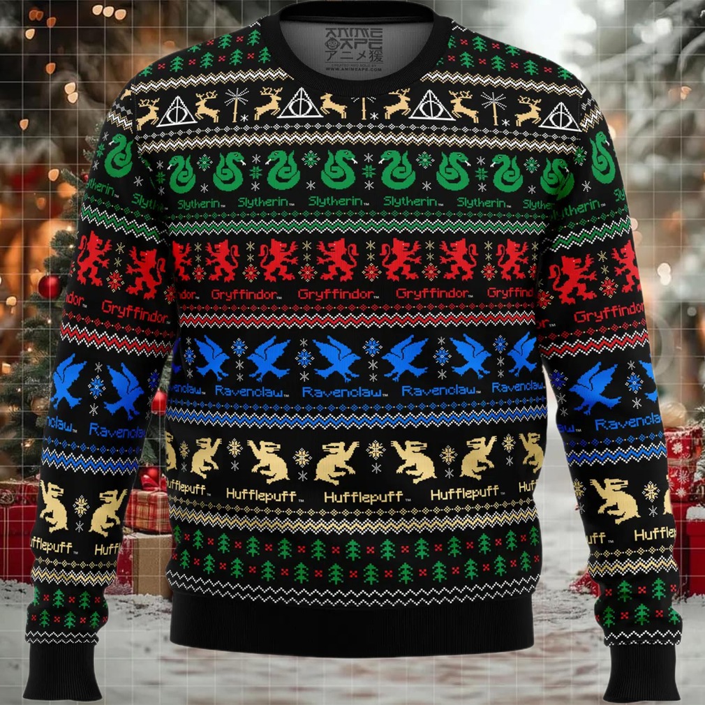 Harry Potter Hogwarts Houses Ugly Christmas Sweater