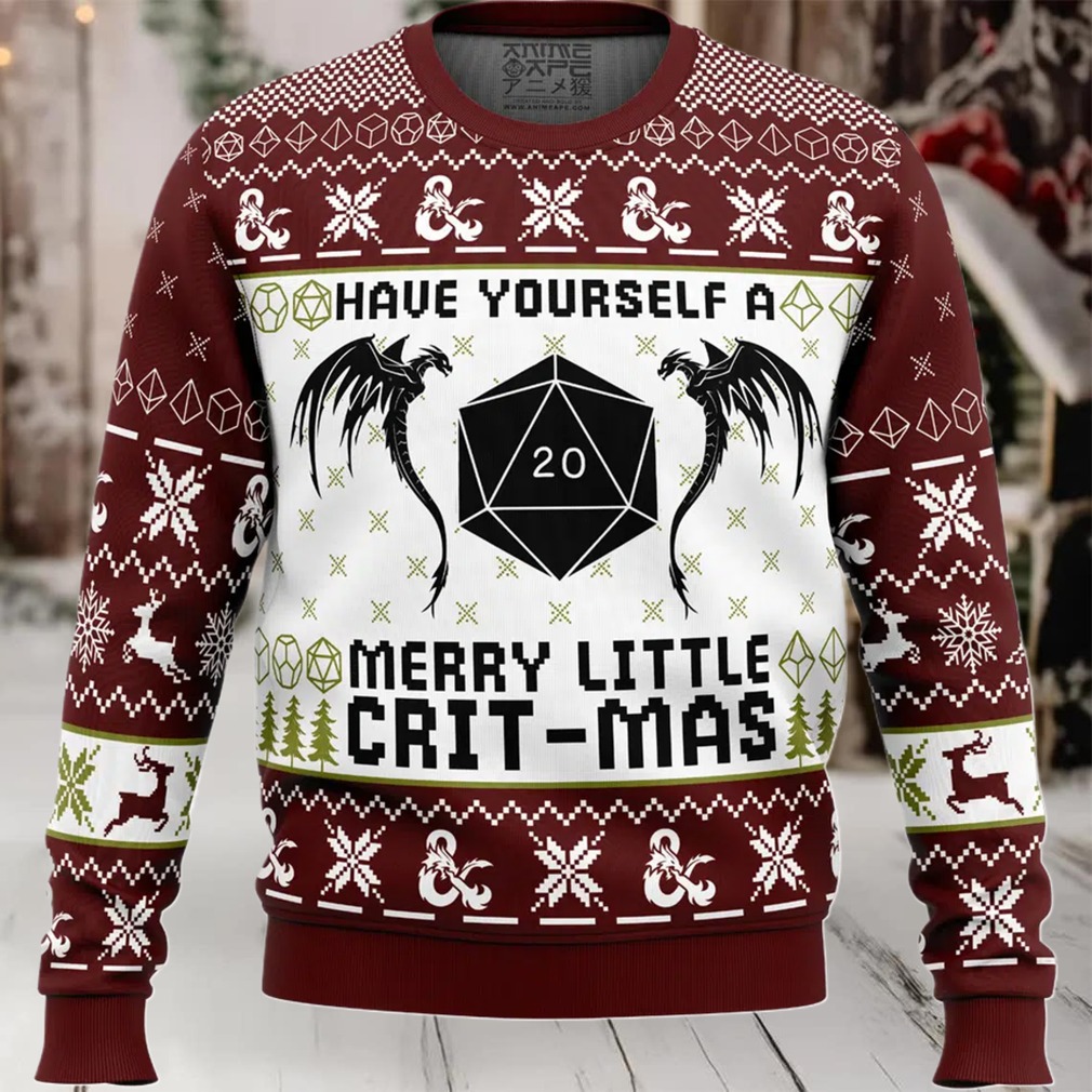 Have Yourself A Merry Little Crit Mas Dungeons and Dragons Ugly Christmas Sweater Have Yourself A Merry Little Crit Mas Dungeons and Dragons Ugly Christmas Sweater