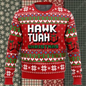 Hawk Tuah For Christmas Ugly Christmas Sweater