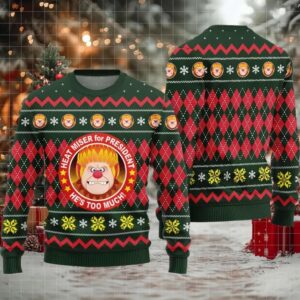 Heat Miser for President Ugly Sweater Christmas 2025