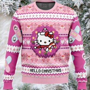 Hello Christmas Hello Kitty Ugly Christmas Sweater Hello Christmas Hello Kitty Ugly Christmas Sweater