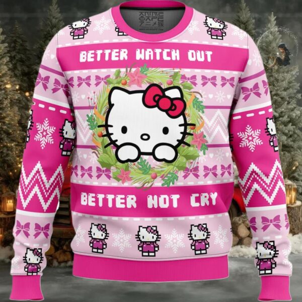 Hello Kitty is Coming to Town Ugly Christmas Sweater