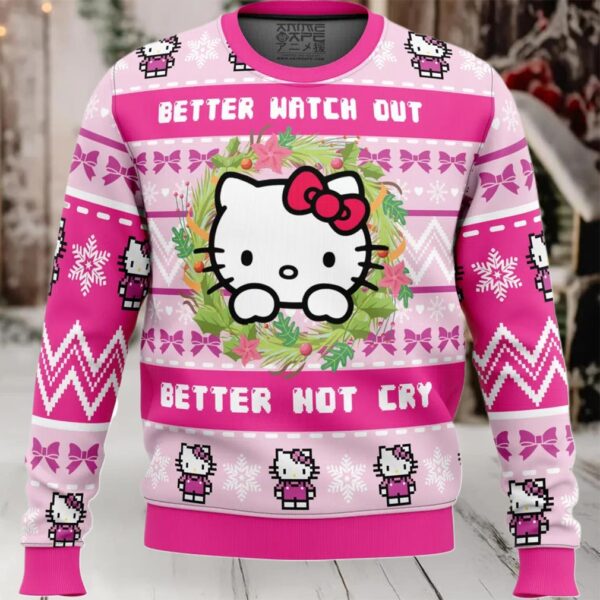Hello Kitty is Coming to Town Ugly Christmas Sweater